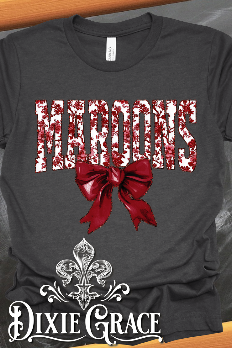 Maroons in Toile - Dark Heather Gray - Youth, Sweatshirt, Hoodie Option - Graphic Tee