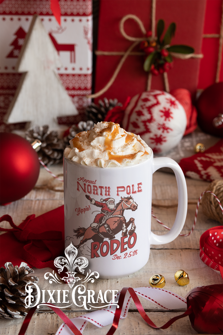 North Pole Rodeo - Large Coffee Mug