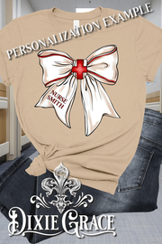 Med Bow - Natural - Personalization Option - Graphic Tee