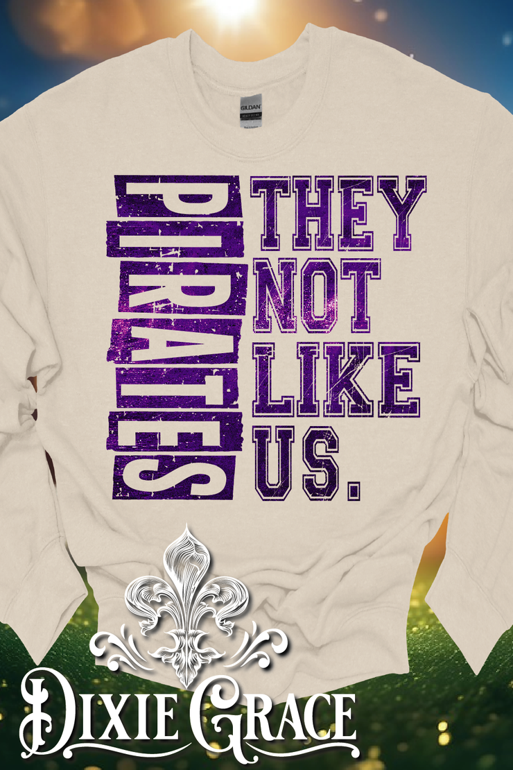 Pirates They Not Like Us - Natural - Youth, Sweatshirt, Hoodie Option - Graphic Tee