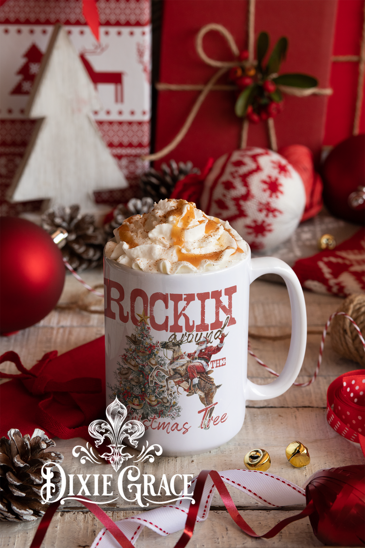 Rockin' Around the Christmas Tree - Large Coffee Mug