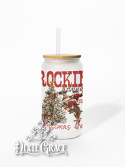 Rockin' Around the Christmas Tree - Frosted 16 oz Glass Can