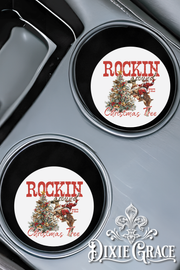 Rockin' Around the Christmas Tree - Set of 2 - Car Coasters