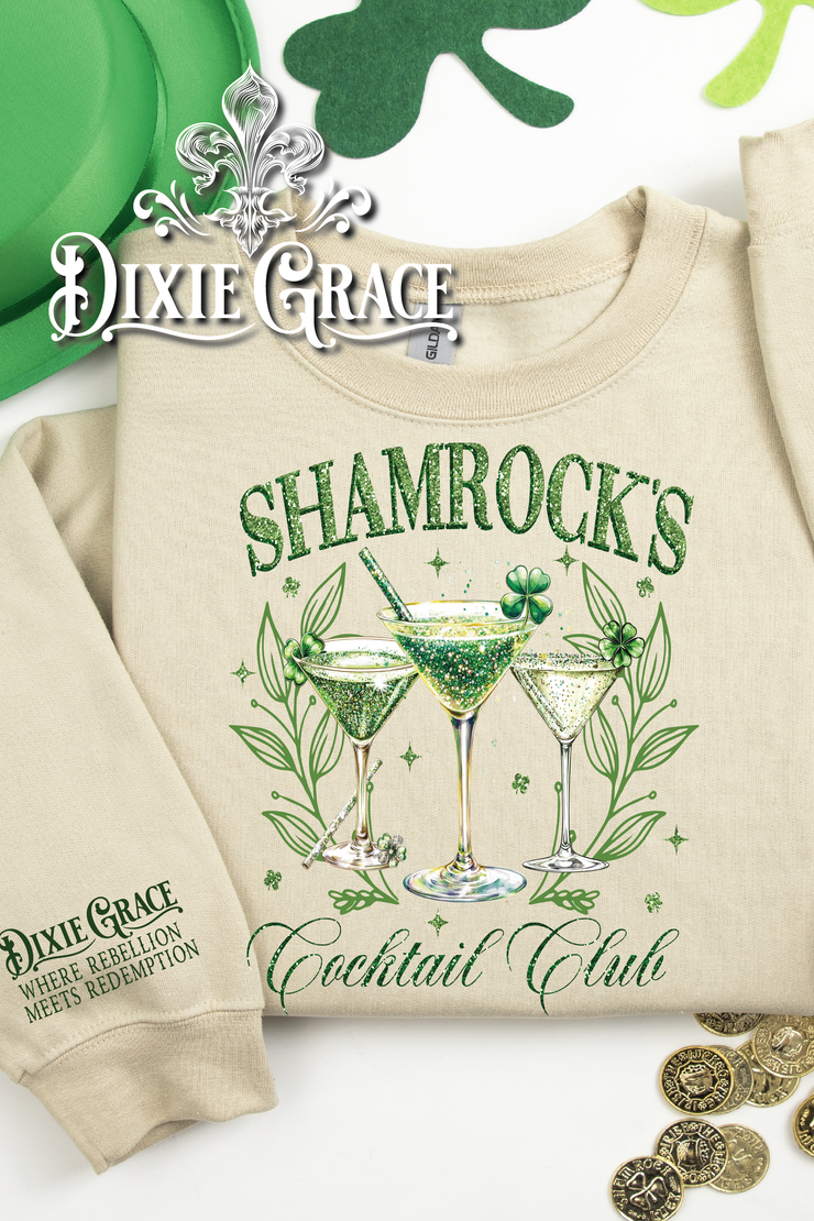 Shamrock Cocktail Club - Sand - Graphic Sweatshirt