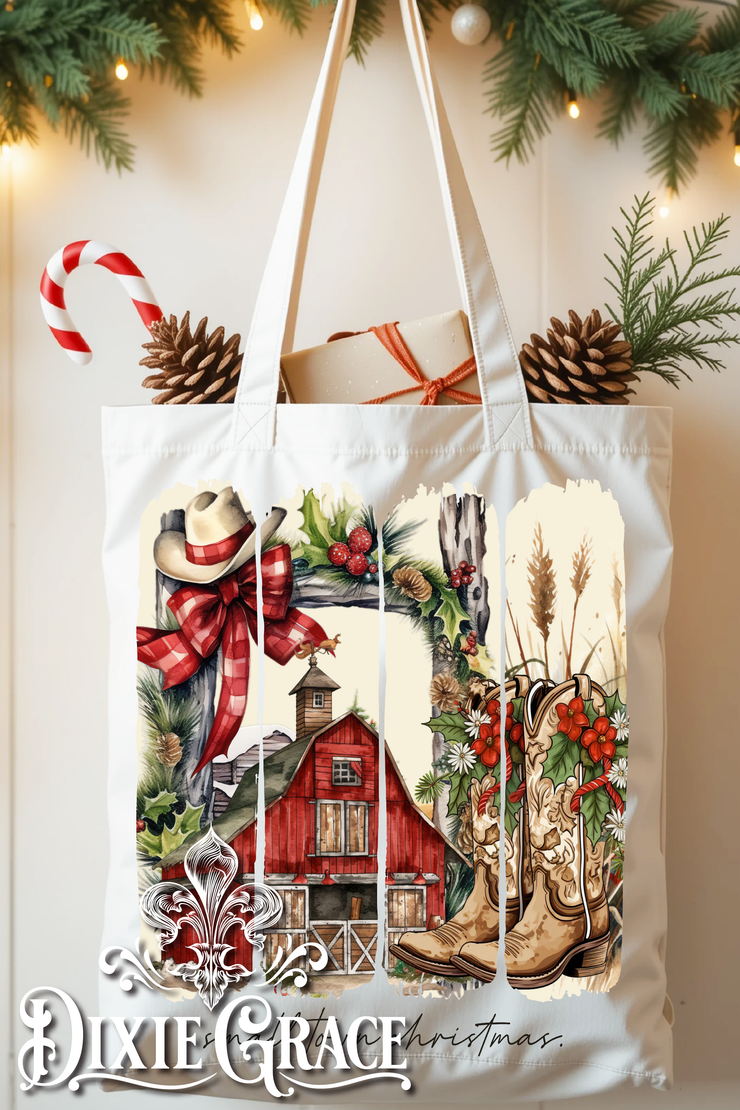 Small Town Christmas - Canvas - Tote Bag