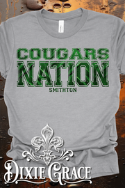 Smithton Cougars Nation - Dark Heather Gray - Sweatshirt and Hoodie Option - Graphic Tee