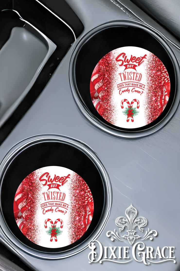 Sweet But Twisted - Set of 2 - Car Coasters