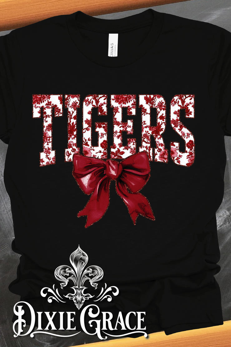 Tigers in Toile - Black - Youth, Sweatshirt, Hoodie Option - Graphic Tee