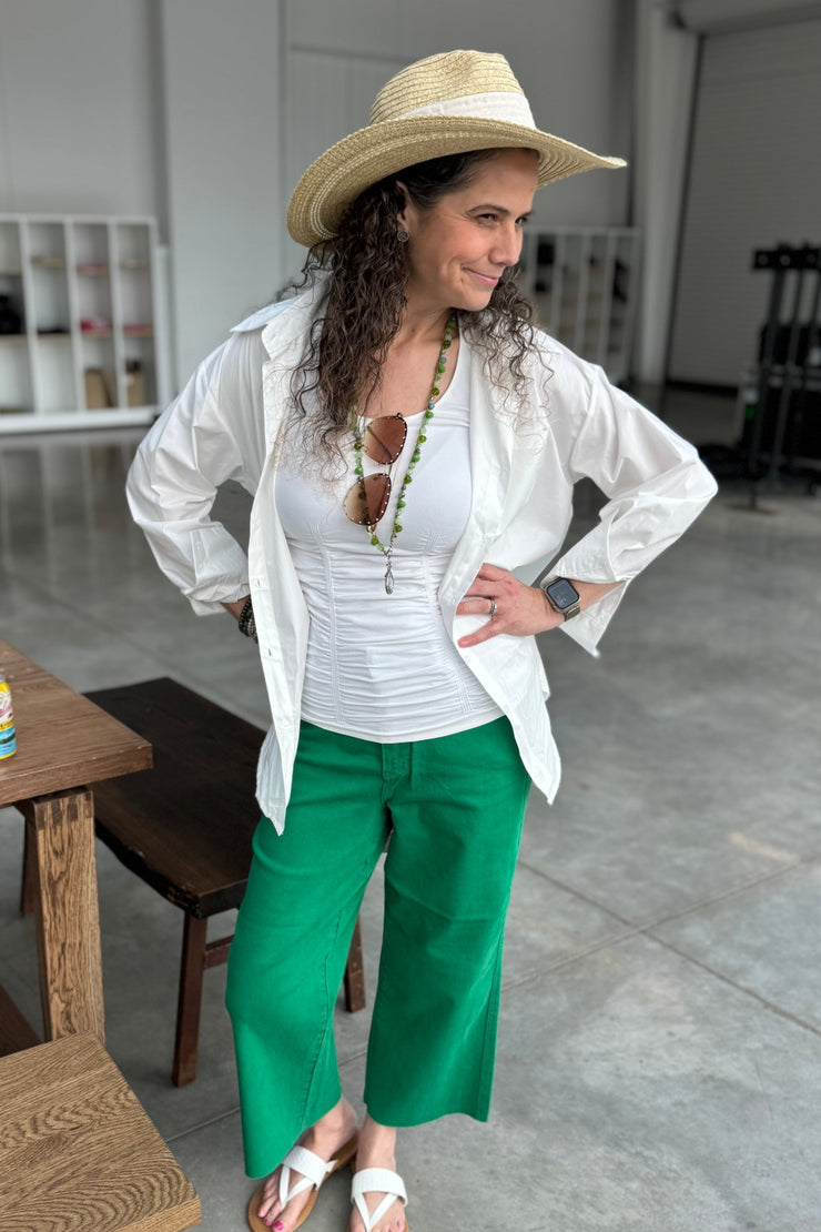 Essential White Oxford Shirt – Oversized Fit with Statement Cuffs