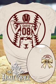 Custom Softball Player - Natural - Youth, Sweatshirt, Hoodie Option - Graphic Tee