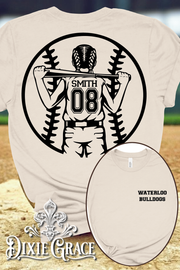 Custom Softball Player - Natural - Youth, Sweatshirt, Hoodie Option - Graphic Tee