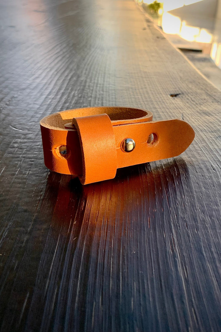 Tan Leather Cuff - Bracelet