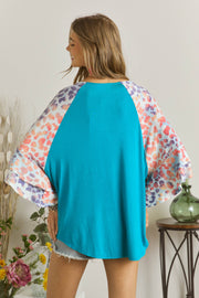Fun in the Sun - Leopard Ruffle Sleeve - Top