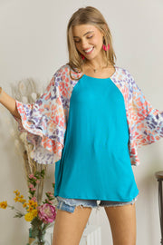 Fun in the Sun - Leopard Ruffle Sleeve - Top