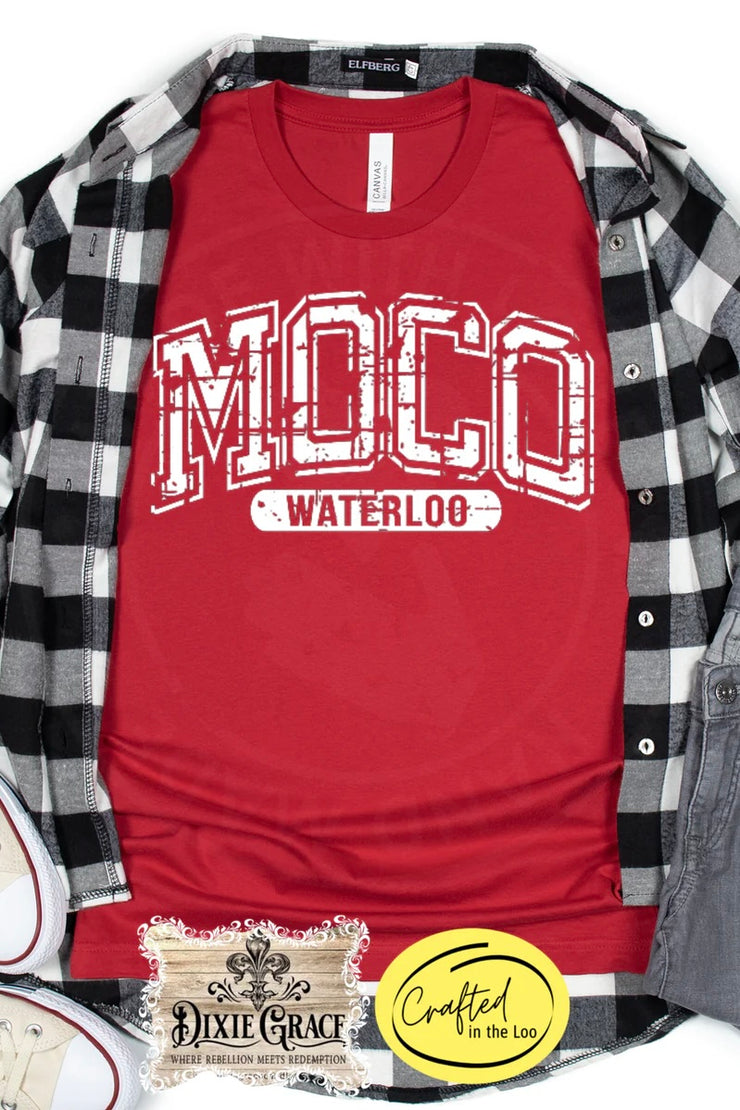 MOCO Arched - Waterloo - White Screen Print - Multiple Color Options!  - Graphic Tee