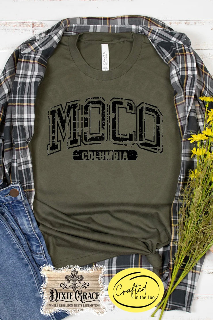 MOCO Arched - Columbia - Black Screen Print - Multiple Color Options!  - Graphic Tee