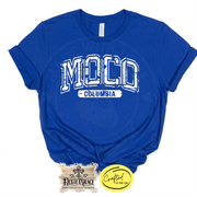 MOCO Arched - Columbia - White Screen Print - Multiple Color Options!  - Graphic Tee