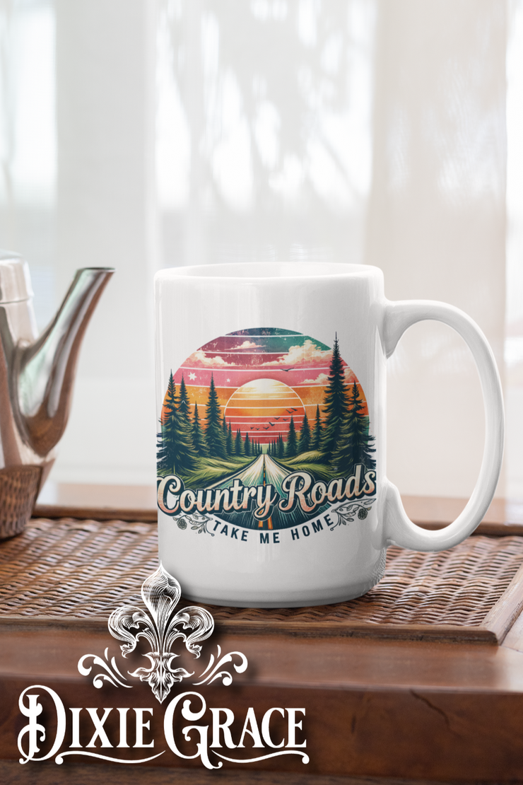 Country Roads - Large Coffee Mug