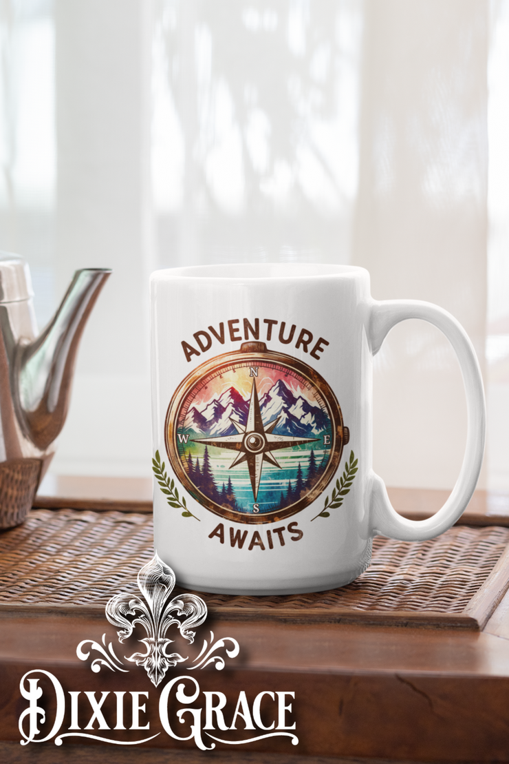 Adventure Awaits - Large Coffee Mug