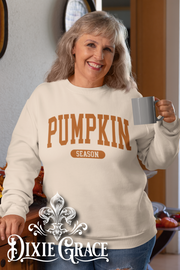 Pumpkin Season - Natural - Youth, Long Sleeve, Sweatshirt, Hoodie Option - Graphic Tee