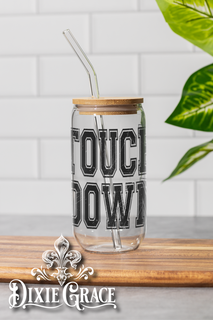 Touch Down Football - 16 oz Glass Can