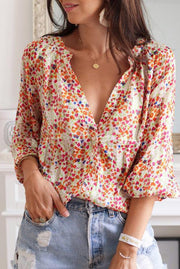 Sheer Floral Button Up Top - BeLoved Boutique