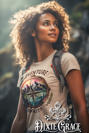 Adventure Awaits - Tan - Youth, Tank, Sweatshirt, Hoodie Option - Graphic Tee
