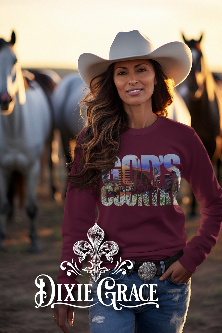 God's Country (Tractor) - Vintage Brown - Youth, Sweatshirt, Hoodie Option - Graphic Tee