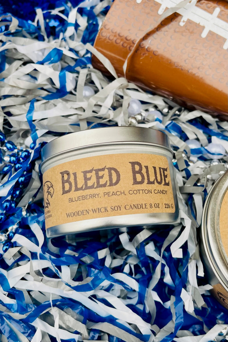 Bleed Blue - Tin - Wooden Wick Candle