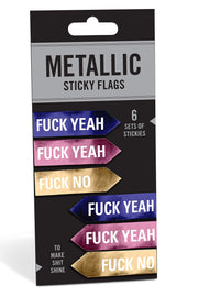 Fuck Yeah/Fuck No - Metallic Sticky Flags