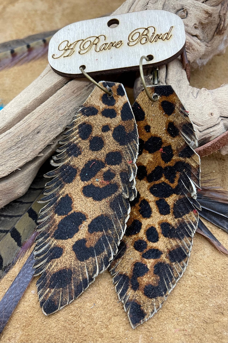 Blackbridge Lane - Leopard Handcut Leather - Earrings